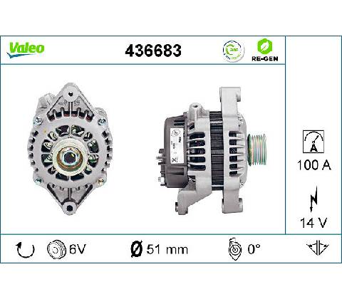 Alternátor VALEO 436683