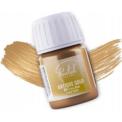 Fractal Tekuté potravinárske farbivo starožitné zlato metalická farba 30 ml