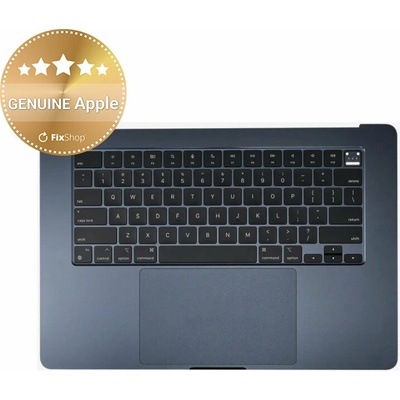Horný rám klávesnice pre MacBook Air 15", A3114 (2024), s klávesnicou US a batériou, Midnight, 661-40269, Genuine Apple, Midnight