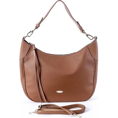 David Jones Středně velká moderní kabelka na rameno i crossbody CM6743 hnědá