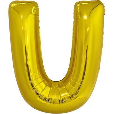Amscan Písmeno U zlatý foliový balónek 86 cm