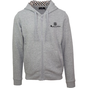 Aquascutum Блуза Aquascutum Mens Zip Hooded Sweatshirt - Grey