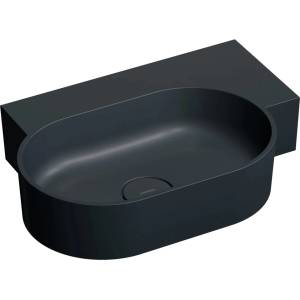 Omnires Ovo M+ 55x38 cm right matt lava black (OVO555UWPBLV)