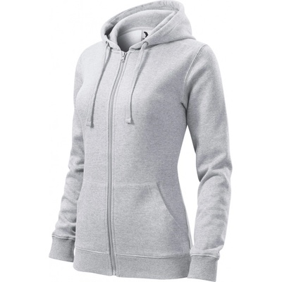 Malfini dámská mikina Trendy Zipper Světle šedý melír