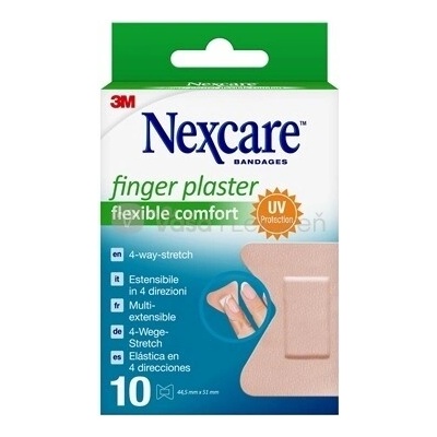 3M Nexcare Flexible Comfort Pružné náplasti na prsty 44,5 mm x 51 mm 10 náplastí