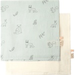 Cotton Hug Комплект бебешки пелени Cotton Hug - Горски животни, 70 x 70 cm, 2 броя (CH085) - ozone