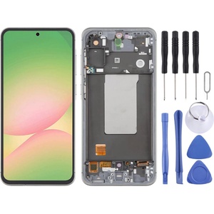 Samsung OEM OLED LCD Дисплей и Тъч Скрийн с Рамка за Samsung Galaxy A56 SM-A566B - Сив