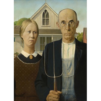 EUROGRAPHICS - Puzzle Grant Wood - American Gothic - 1 000 piese