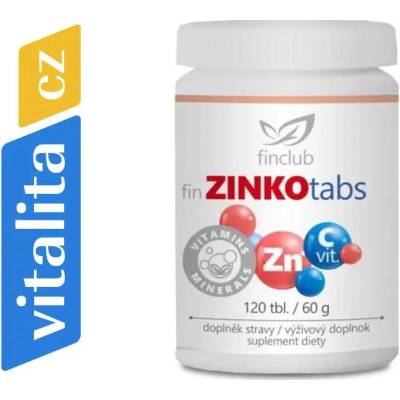 Finclub Zinkotabs zinek + vitamín C 120 tablet