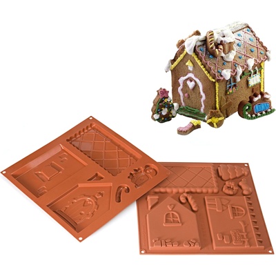 Silikomart Форми за торта Hsh 01 Home Sweet Home хижа от меденки (25.601.00.0068)