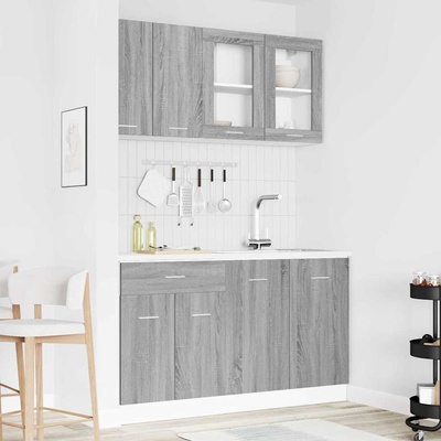vidaXL Кухненски единица Lyon 4 pcs Сив Сонома Инженерна дървесина (3388346)