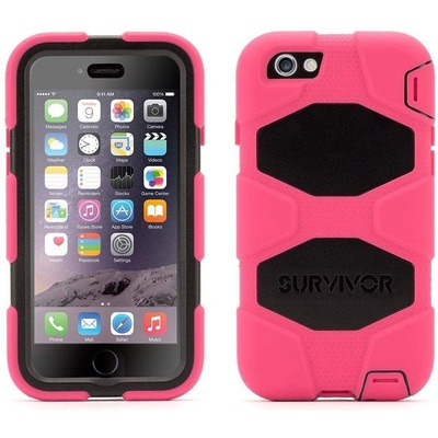 Griffin Survivor All-Terrain Extreme-Duty Case - защита от най-висок клас за iPhone 6, iPhone 6S (розов-черен)