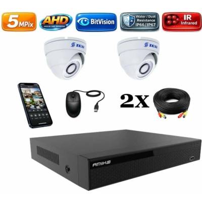 AHD Amiko 2 kamerový set Dome 2500K2