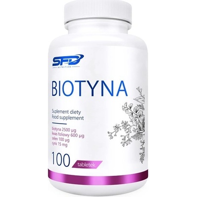 SFD Nutrition Biotin 10 000 pre krásne vlasy a pokožku 100 tabliet