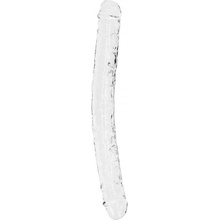 Realrock Oboustranné dildo 34 cm transparentní