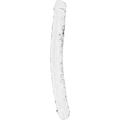 Realrock Oboustranné dildo 34 cm transparentní