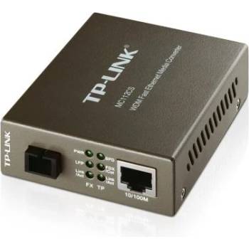 TP-Link MC112CS, 10-100M RJ45 към 100M SM SC влакно, Tx1310- Rx1550nm, 20км (TL-MC112CS)