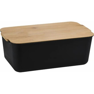 KESPER Chlebník s doskou, 31 x 18,5 x 12,5 cm, čierny KESPER 58450