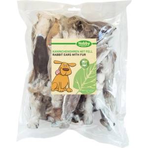 NOBBY Nature - лакомства за кучета, Заешки уши с козина, 100% естествени, изсушени, 250 гр - NOBBY Германия 50992