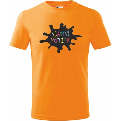 dětské triko s vlastním potiskem levé prso tangerine orange
