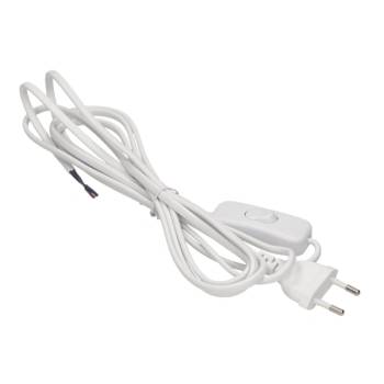 ANCO 321333 H03VV H2-F 2, 5A 250V 2X0, 75mm2 2m бял проводник с превключвател (321333)