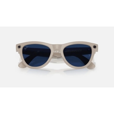 Meta RAY-BAN Meta Skyler Standard Smart Glasses Gen 2 - Shiny Chalky Grey, Clear to Sapphire Tra 0RW40146700MF52