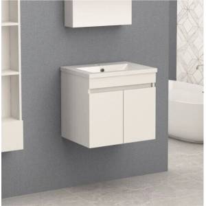 InterCeramic Конзолен шкаф за баня InterCeramic ICP 5082 - PVC, бял с умивалник 5114 (ICP 5082)