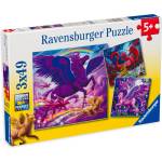Ravensburger Пъзел Ravensburger от 3 x 49 части - Митично величие (5678) - baby