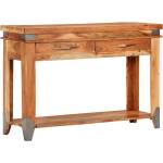 vidaXL Конзолна маса, 110x34x74 cм, акациево дърво масив (338469)