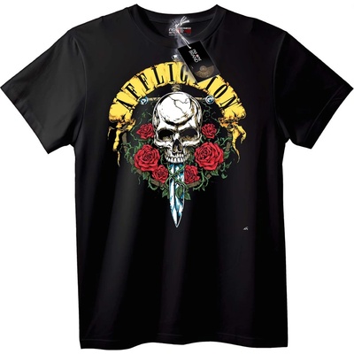 NOONEBRAND Тениска Affliction Skull и Рози - L, Black