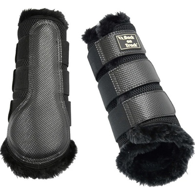 BACK ON TRACK Kamaše 3D Mesh s beránkem pár černé