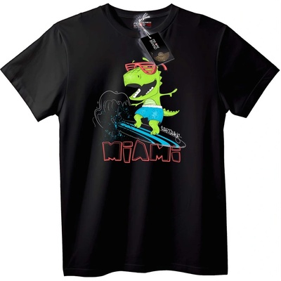 NOONEBRAND Тениска Dino Surf Маями - XL, Black