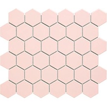 The Mosaic Factory mozaika růžová HEX5 Pink Glossy 5,1x5,9 (28,1x32,5) cm 1ks