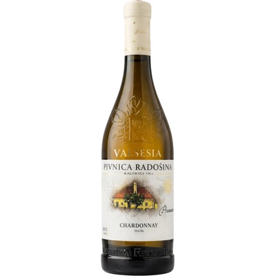 Pivnica Radošina Chardonnay 2021 Premium suché 13,5% 0,75 l (čistá fľaša)