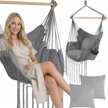 Gardlov 23671 Brazílske kreslo so strapcami Hamak šedé