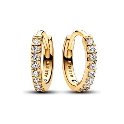 PANDORA Třpytivé malé kruhové náušnice Shine 263015C01