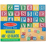 Melissa & Doug - Дървени кубчета с английската азбука и цифри