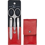 Zwilling Комплект за маникюр TWINOX, 3бр. , червен, кожа, Zwilling (ZW97091002)