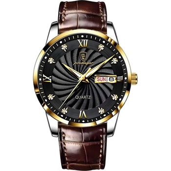 Poedagar Часовник poedagar ki-35022 - Кафяво / Черно kp35022 (ki-35022)