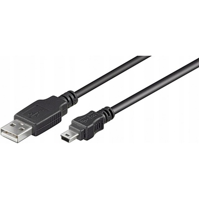MicroConnect USBAMB55 USB2.0 A (M) - miniUSB B (M), 5m, černý