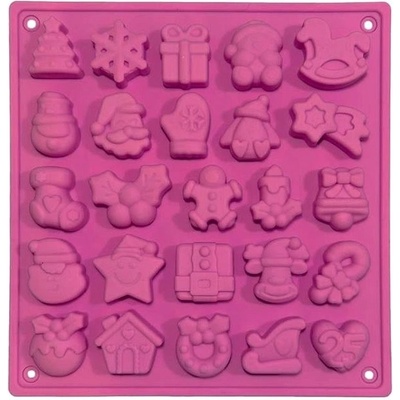 Toro Silikónová forma Vianoce 17,8x18,7x1,3 cm 25 ks ružová