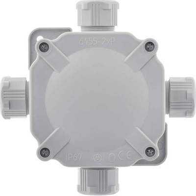 Krabice vodotěsná 6455-26P/2 IP67 acidurka, bílá(šedá), vývodky 21mm SEZ – Hledejceny.cz