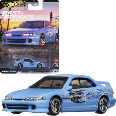 Mattel Hot Wheels Premium Rychle a zběsile CUSTOM ACURA INTEGRA SEDAN GSR 1/5
