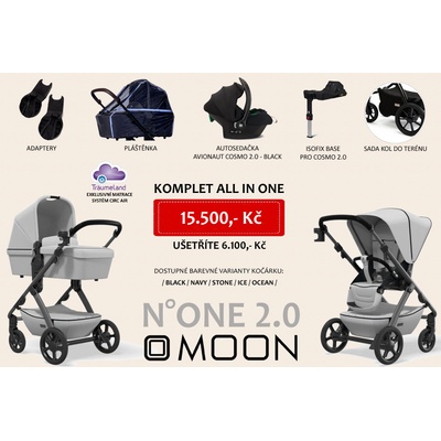 Moon Trojkombinácia N ONE 2.0 ALL IN ONE s doplnkami a bázou Ice 2024