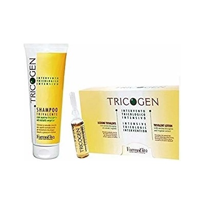 FarmaVita Tricogen šampon 250 ml + ampule 12 x 8 ml na mastné vlasy a lupy dárková sada