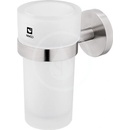 Nimco Unix Pohárik na kefy a pastu s držiakom, matné sklo/brúsená nerezová UNM 13058W-10