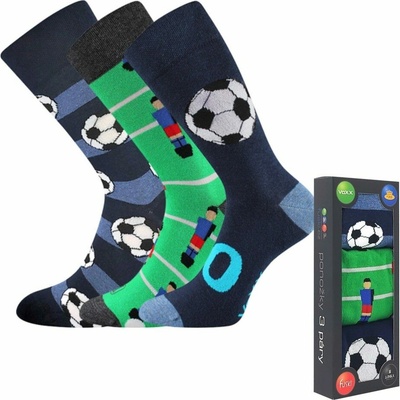 Fuski Boma Bavlnené ponožky s motívom 3 páry Futbal
