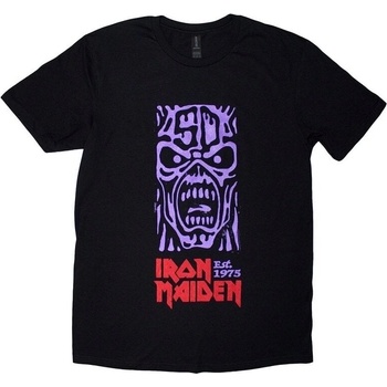 Iron Maiden Риза Est. 1975 Stamp Logo Purple Unisex Black XL (IMTEE190MB04)