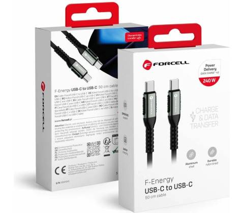 Forcell C263 typ C- typ C 0,5m černý