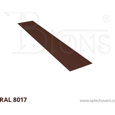 Brons Rovinný plech 350 x 2000 mm hnědá
